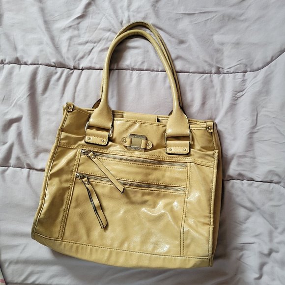 Beige Multi Zipper, Pockets Functional Purse - Picture 2 of 3